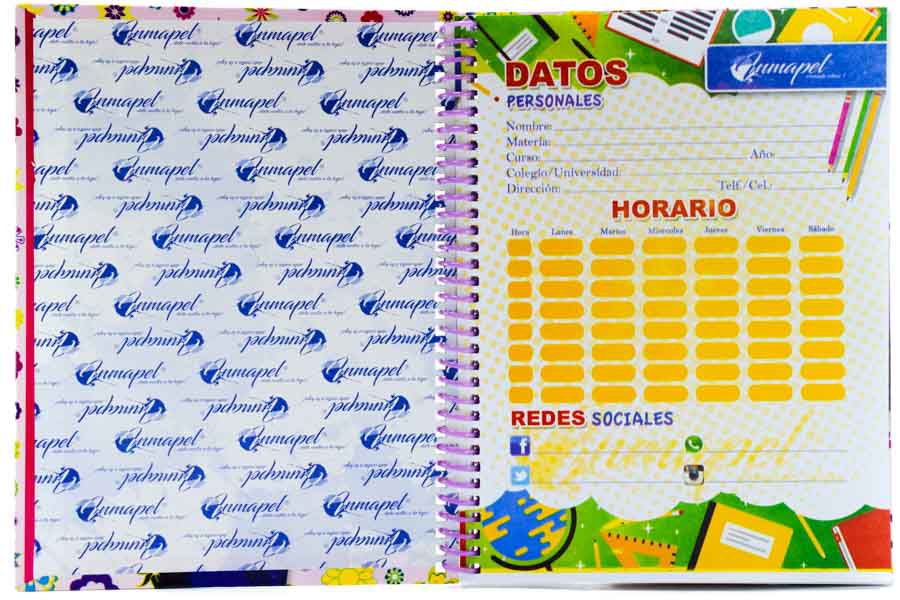 Interior para Libretas de medio Oficio