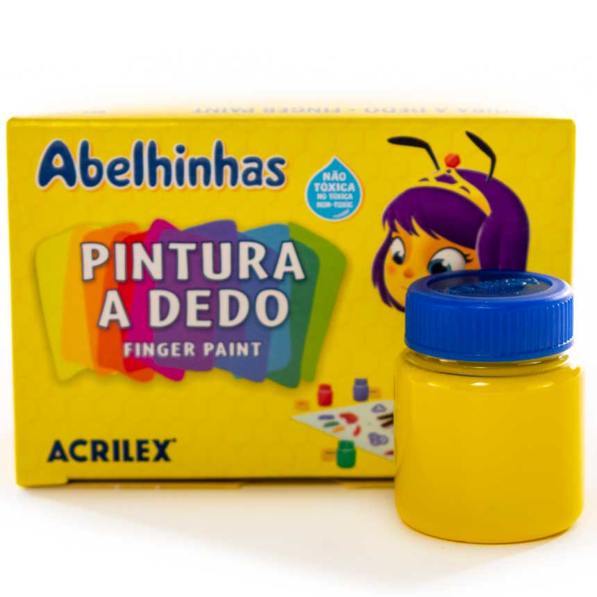 Pintura al dedo PEQUEÑO Acrilex 6 colores 15 ml