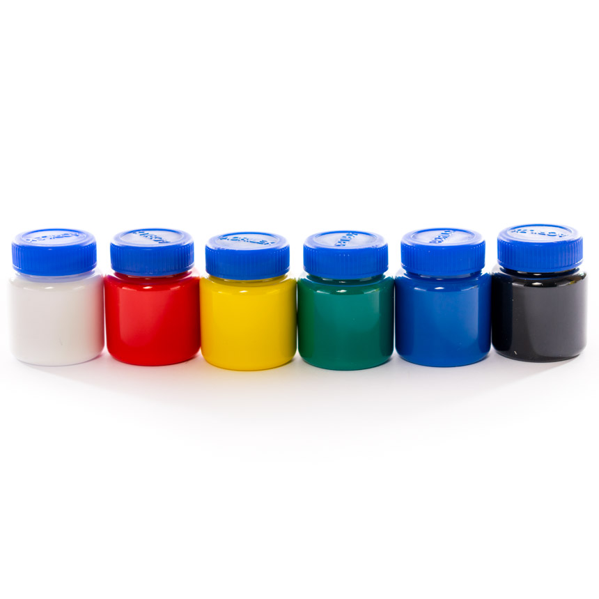 Pintura al dedo PEQUEÑO Acrilex 6 colores 15 ml