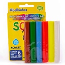 Plastilina Acrilex Soft 90g pequeña 6 colores