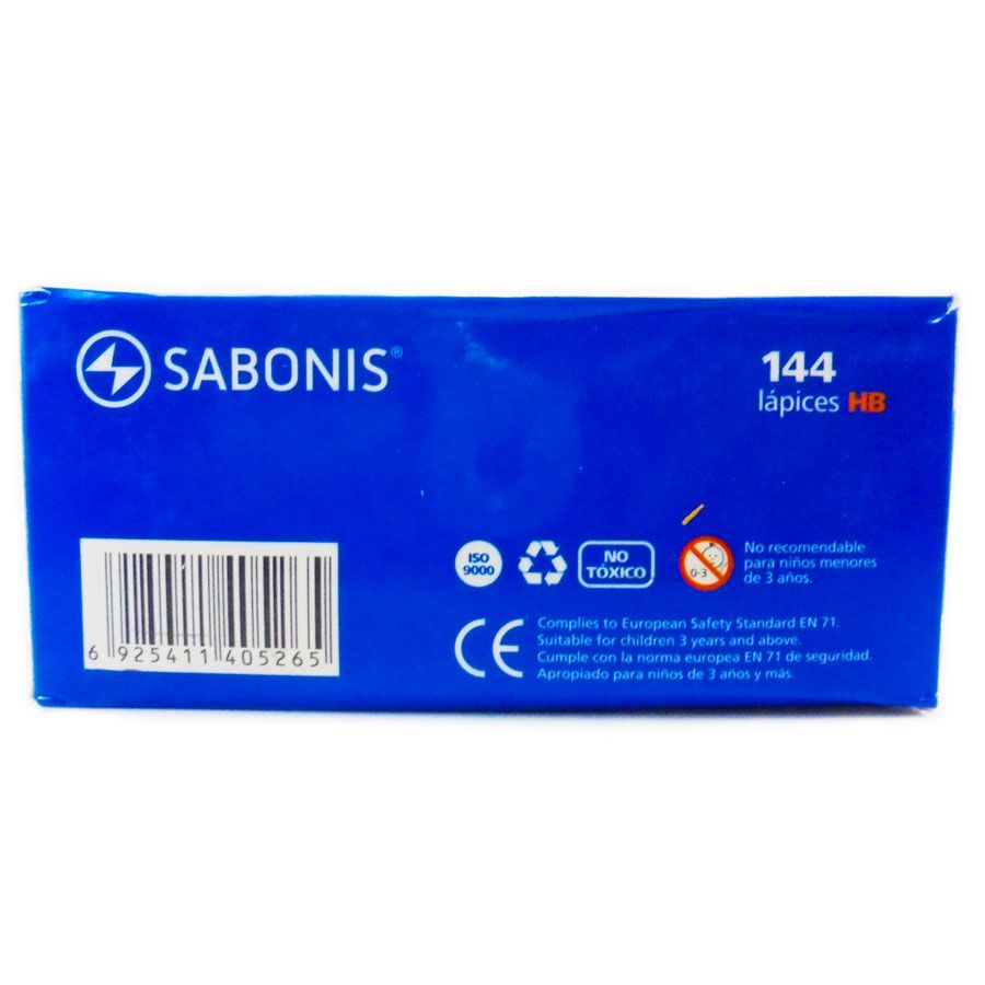 Lapiz negro sabonis tajado cascara azul 12PCS
