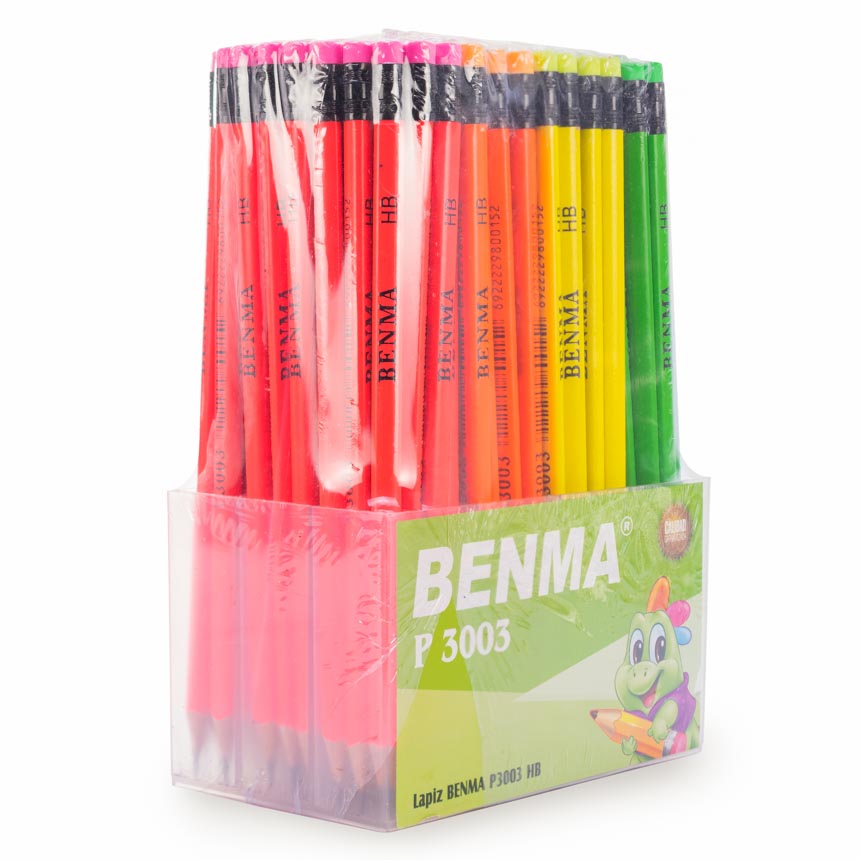 Lapiz Negro Fluorescente BENMA 144PCS