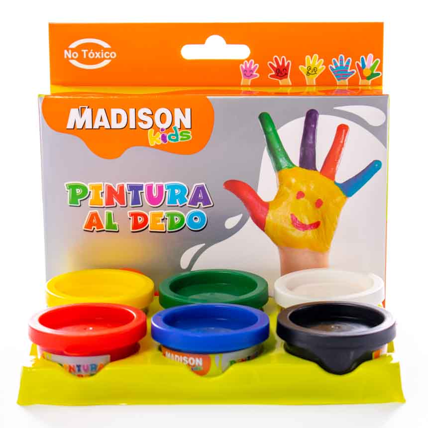 Pintura al Dedo Madison 6 colores 30 ml