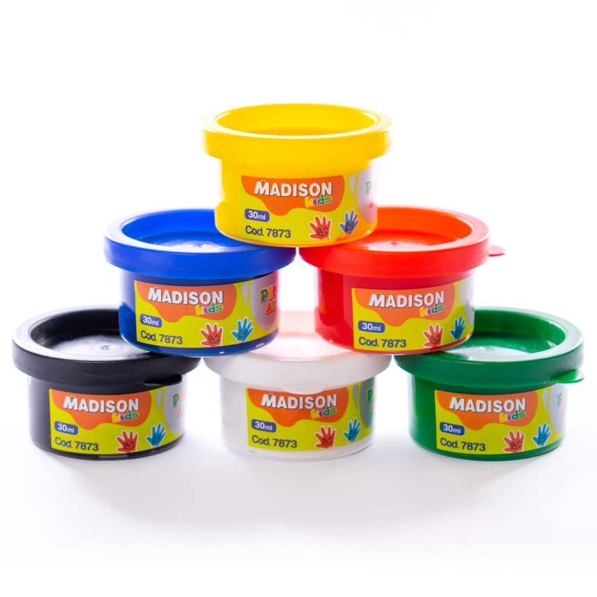 Pintura al Dedo Madison 6 colores 30 ml