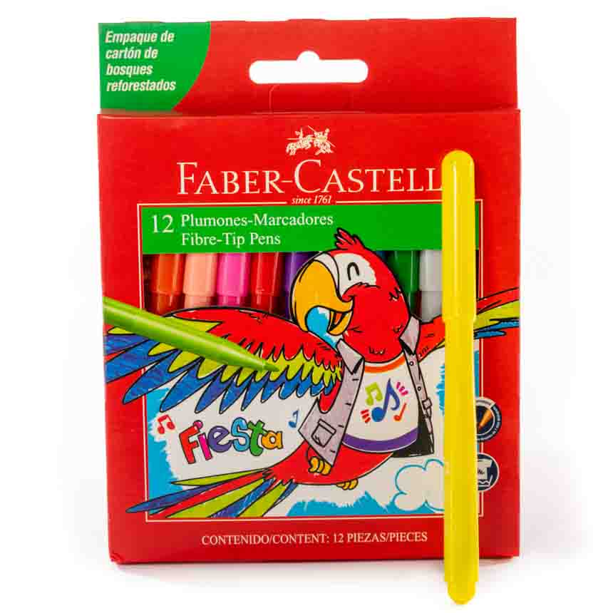 Marcador fiesta Faber Castell 12 colores
