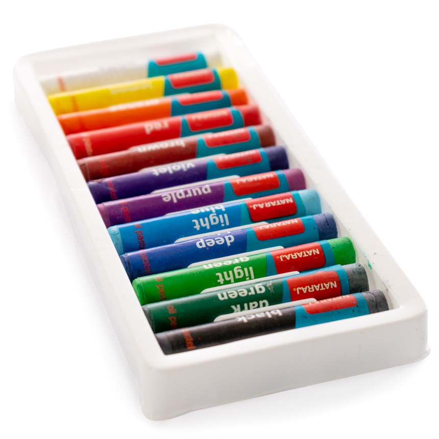 Crayon Pastel Nataraj 12 Colores