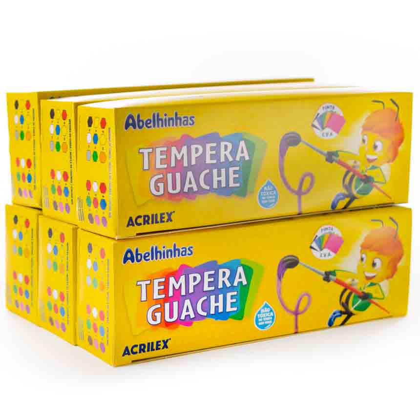 Tempera Guache 12 colores Acrilex