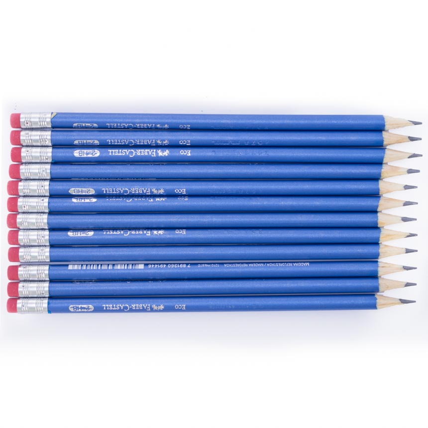 Lapiz negro barniz azul Faber Castell 12pcs