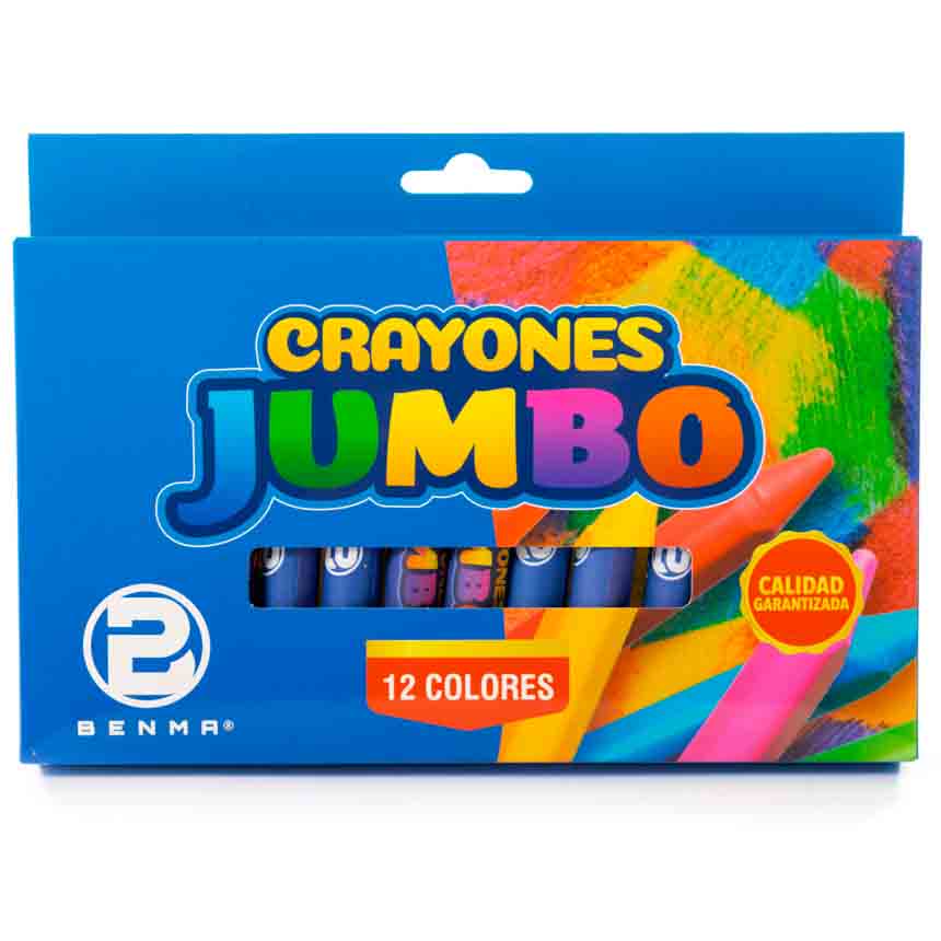 Crayon Jumbo Benma de 12 colores