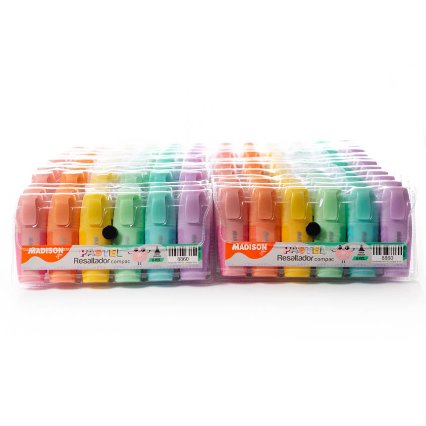 Resaltador Pastel Compac MADISON 6 colores