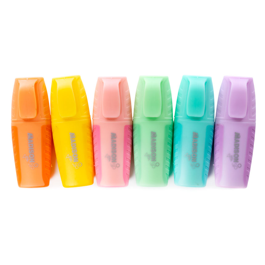 Resaltador Pastel Compac MADISON 6 colores