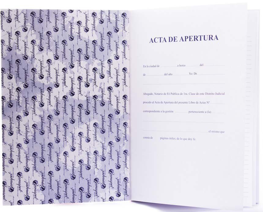 Libro de Acta Inmapel