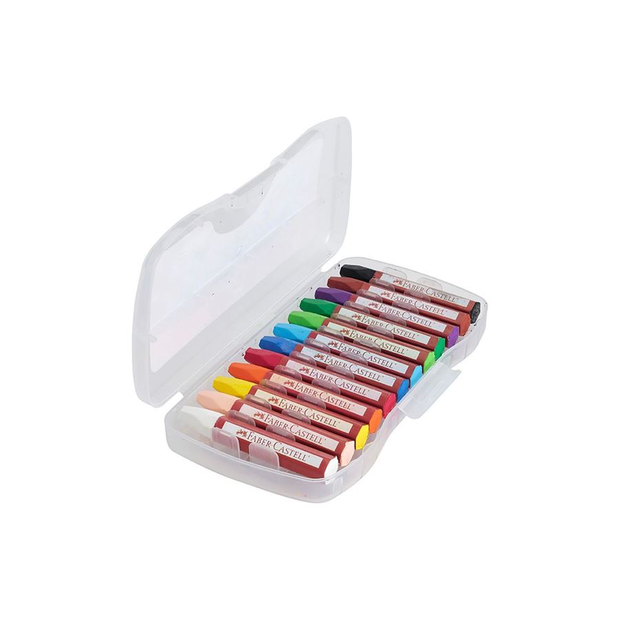 Crayon oleo pastel estuche rigido Faber Castell 12 colores