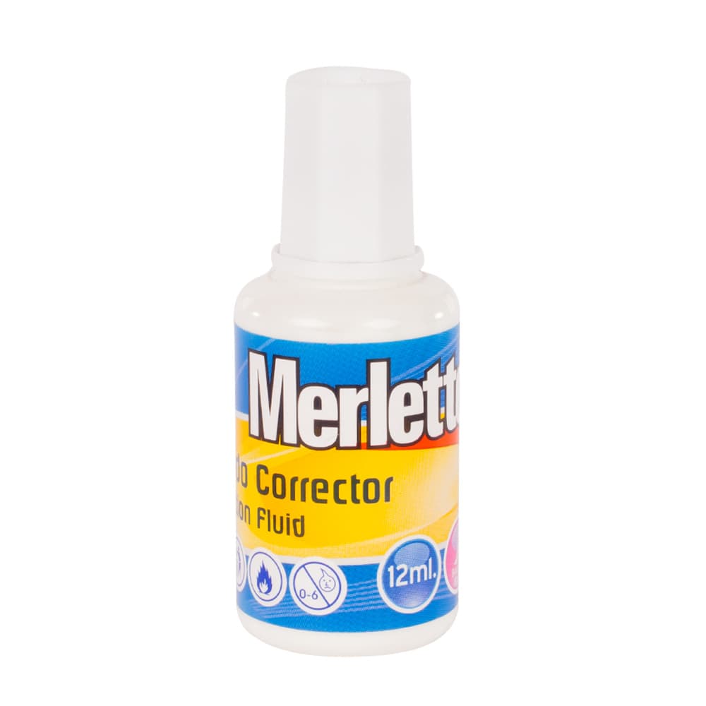 Corrector liquido punta pincel 12ml Merletto de 12u