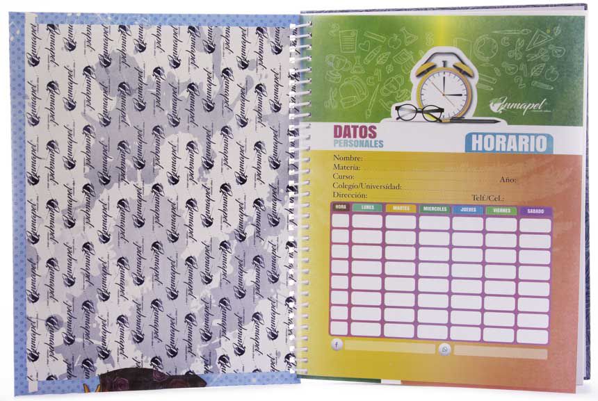 Cuaderno anillado/espiral artesanal Carta 100h 10u