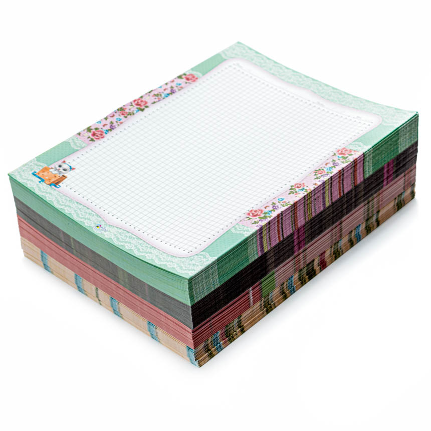 Hojas cuadernillo Carta FULL COLOR(100 Paquetitos de 5 hojas)