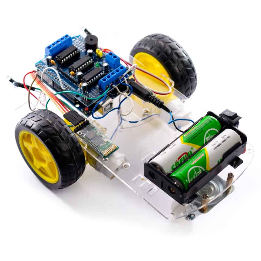 Robot de moviento a control remoto por Bluetooth y Arduino