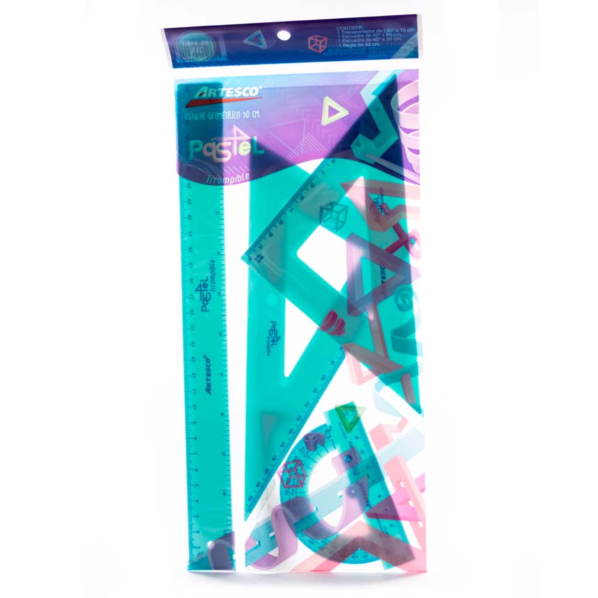 Estuche geometrico Artesco Pastel 30cm