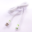 Cable Iphone Carga Rápida Qualcom 3.0 Transferencia de Datos Cable Plano Engomado Reforzado Longitud 1m