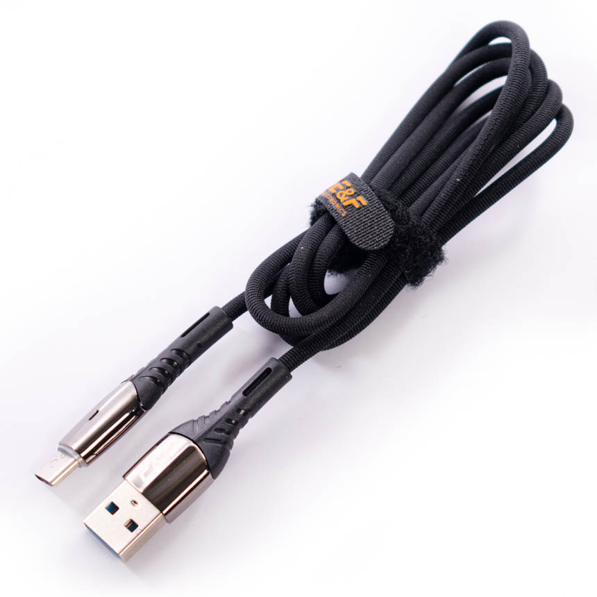 Cable Micro Tipo C Carga Rápida Qualcom 3.0 Transferencia de Datos Puntas Metalicas Reforzadas Luz LED inteligente