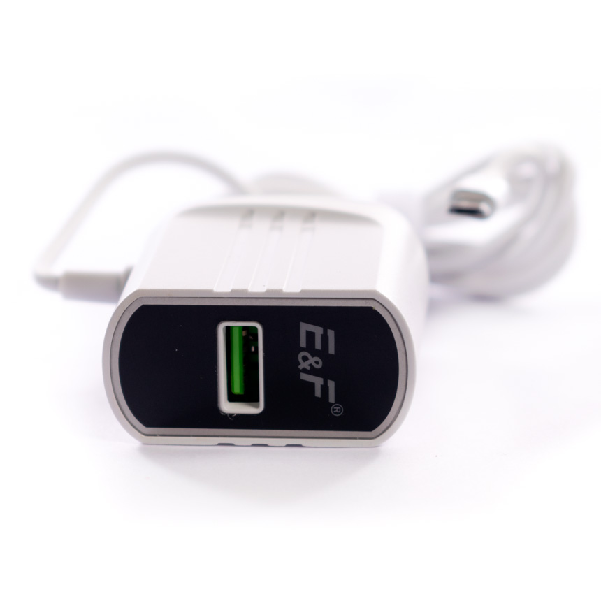 Cargador Micro V8 Directo 3.0 1 USB EU Pin Luz LED inteligente