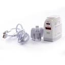Cargador Tipo C Salida Salida QC 3.0 4.5V/5A,5V/4.5A,9V/3A,12V/2.5A Total Power 30W Max