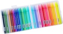 Marcador fine line a base de agua PLUS PEN 3000 estuche rigido Monami de 36 colores