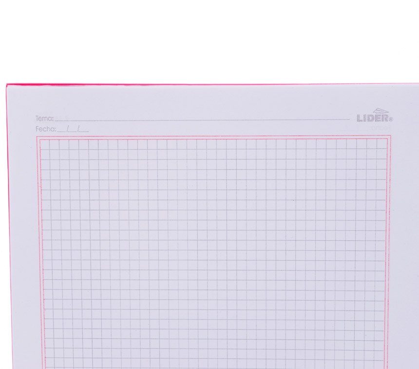 Cuaderno anillado con A/Plasticas Carta Lider 100h 10u