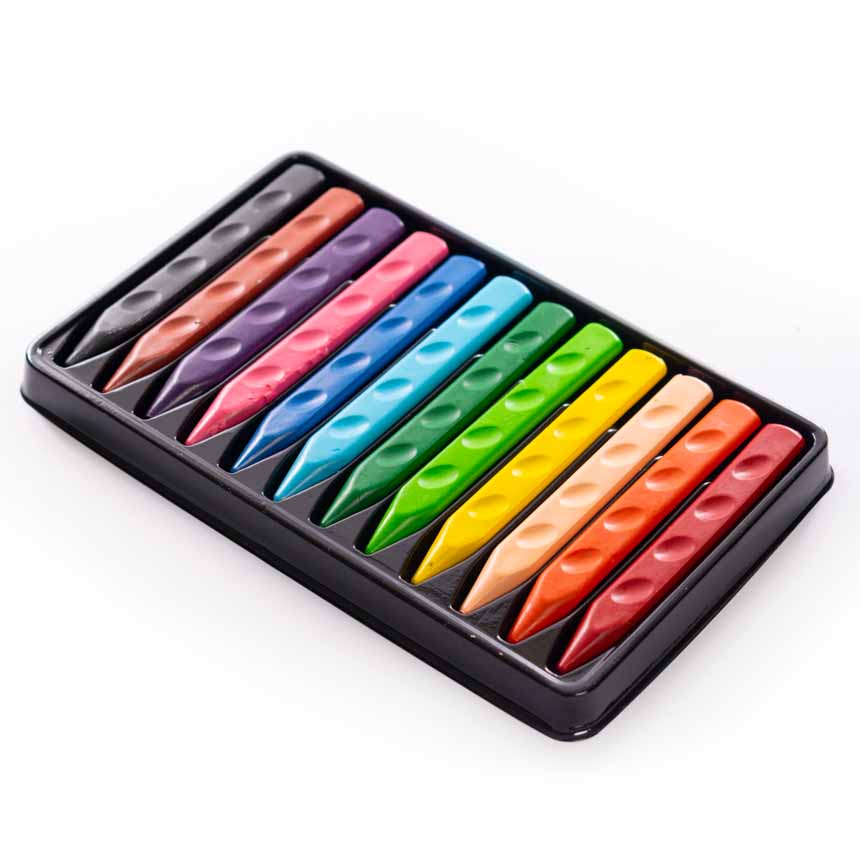 Crayon Jumbo Triangular Benma de 12 Colores