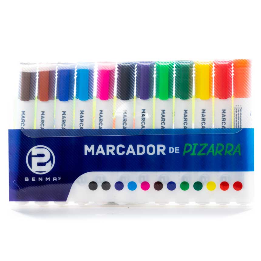 Marcador para pizarra BENMA 12 colores