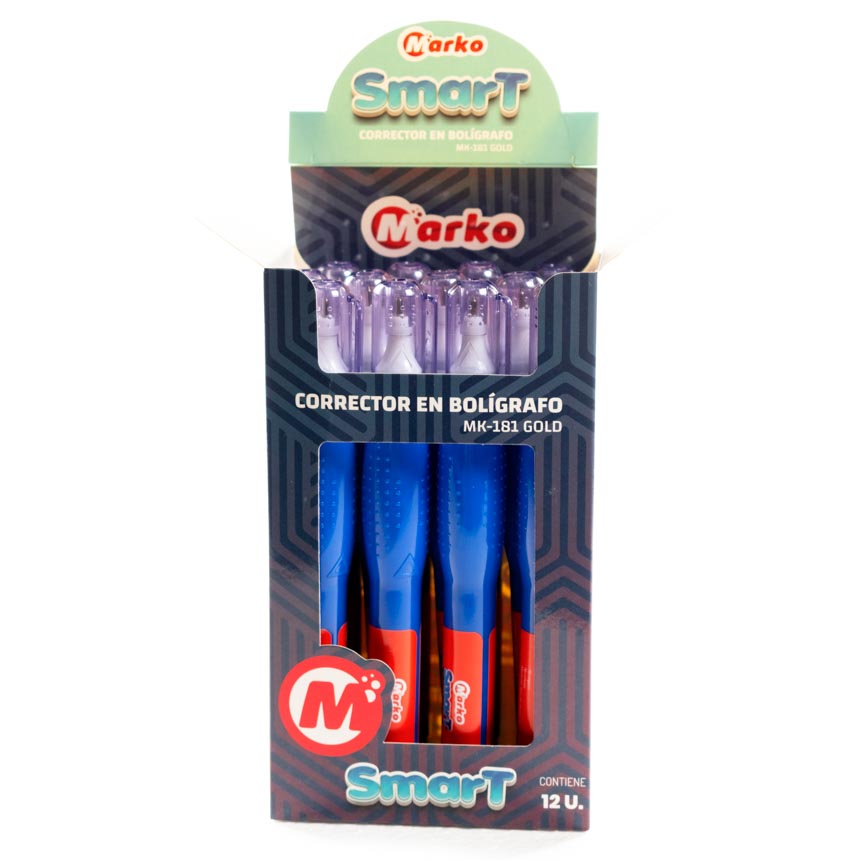 Corrector en Boligrafo Marko Gold de 12u