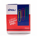 Clips metalico forrado con plastico de colores 33mm, 10x100pcs