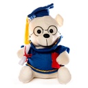 Peluche - osito sentado de graduacion con birrete, altura de 20cm