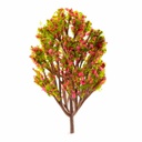 Maqueteria arbolitos frutales de plastico realistas
