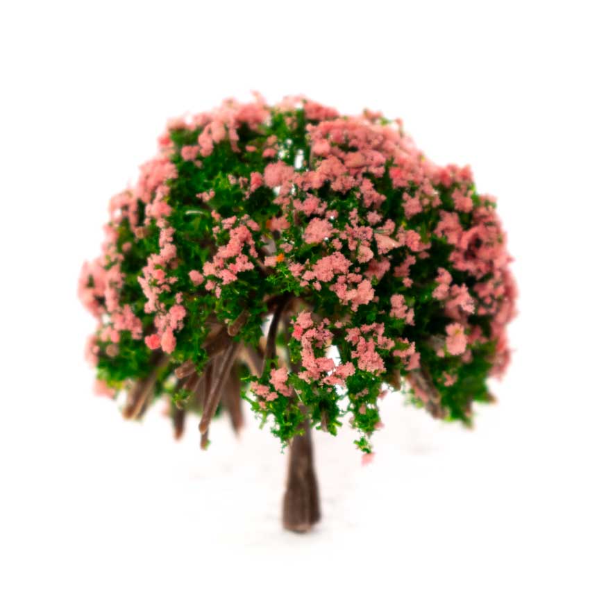 Maqueteria arbolitos frutales de plastico realistas
