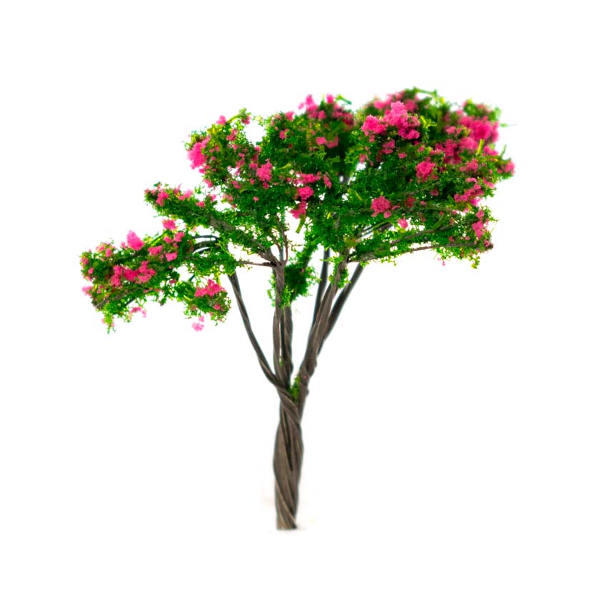 Maqueteria arbolitos frutales de plastico realistas
