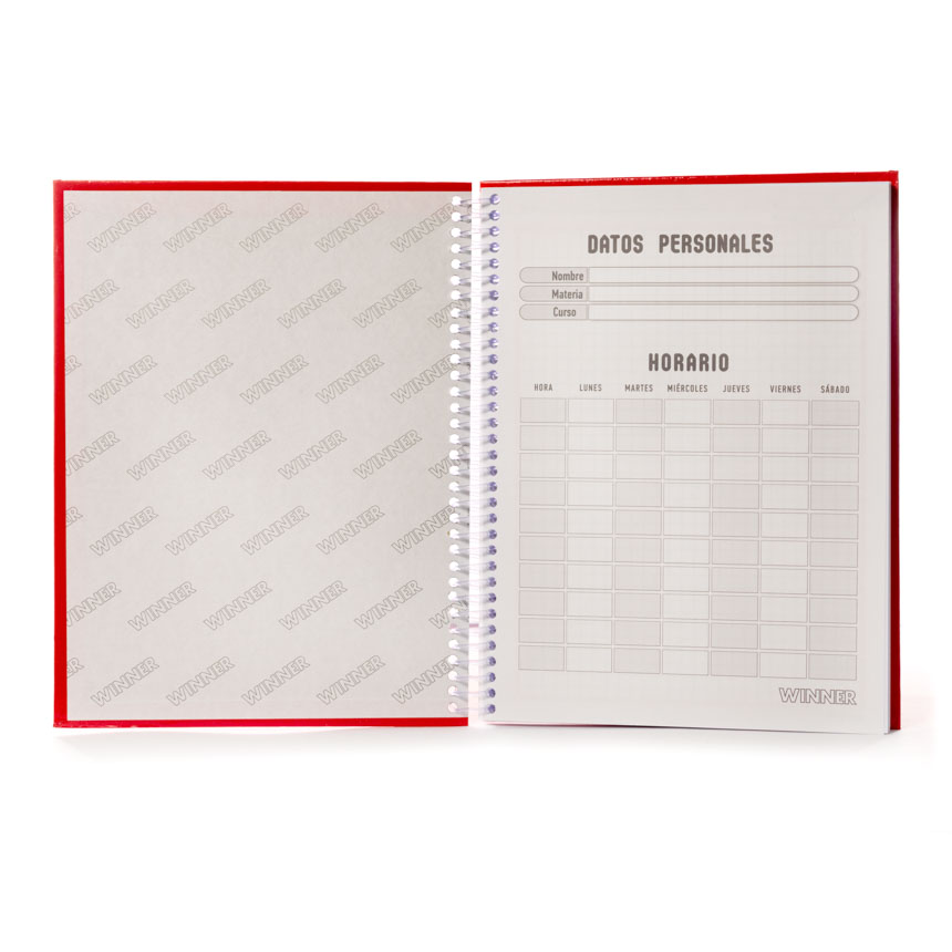 Cuaderno Anillado Winner Medio Oficio 5mm Pleno de 100h 10u