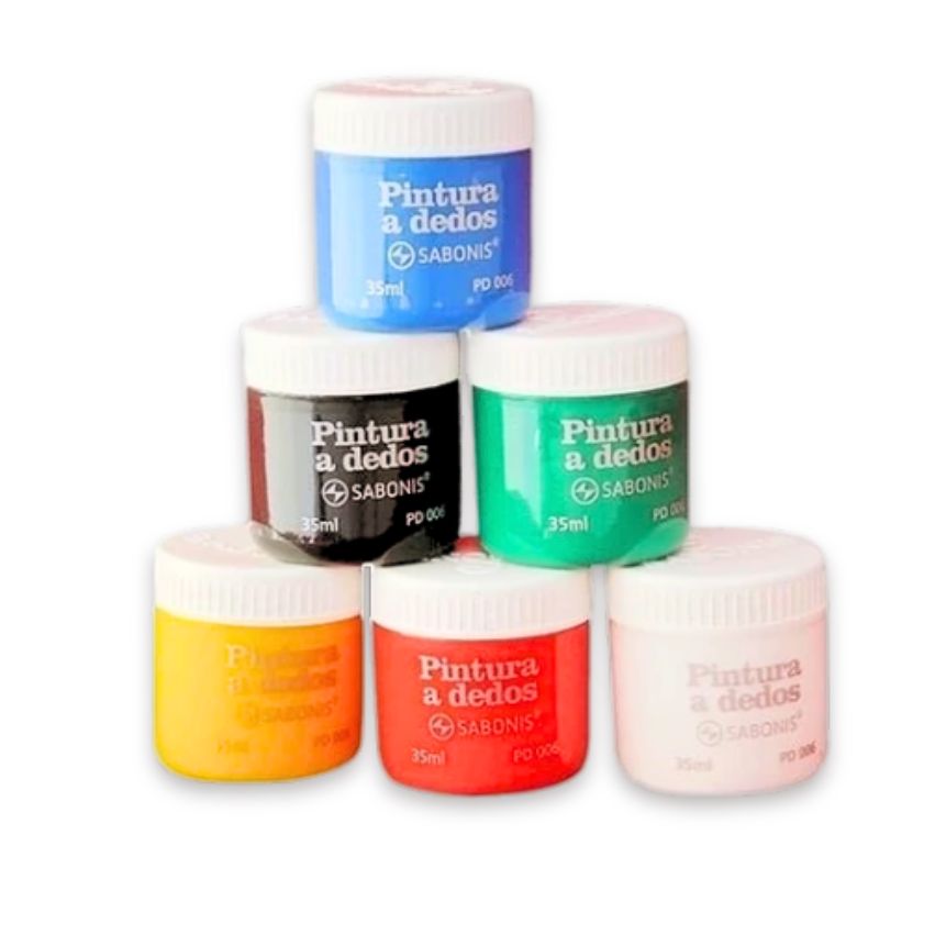 Pintura al dedo sabonis 6 colores