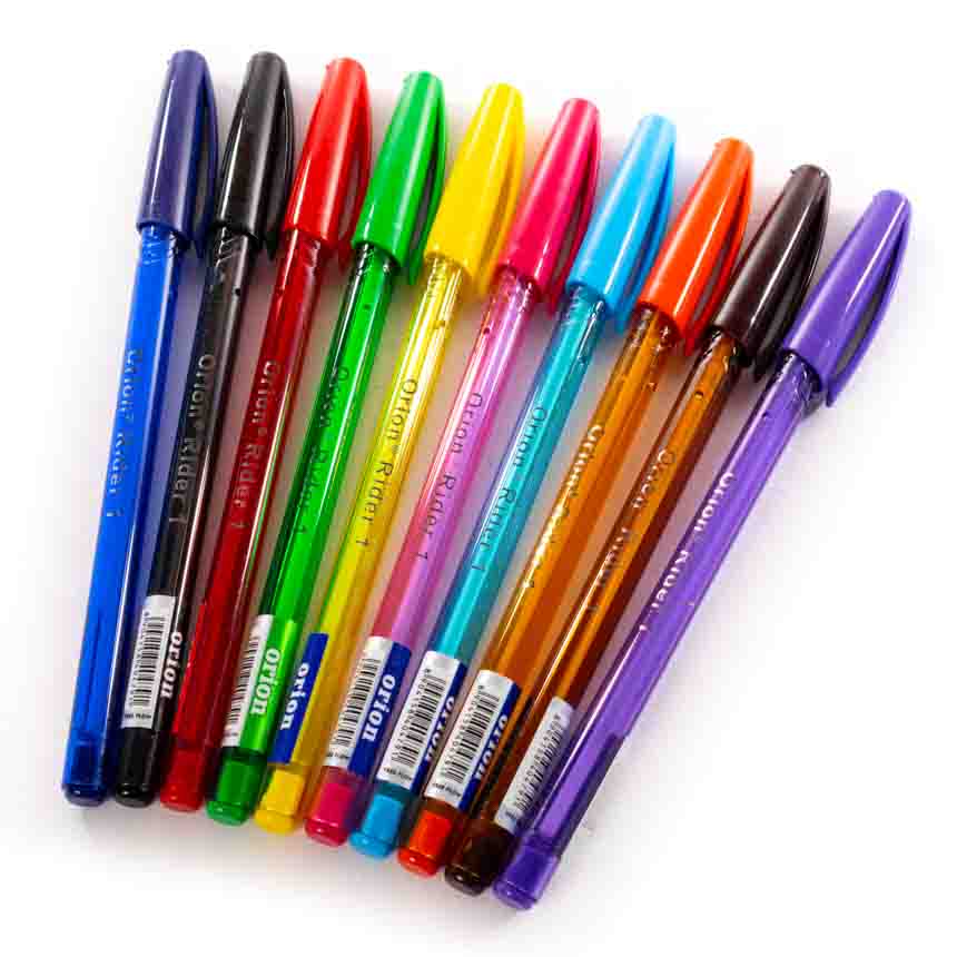 Boligrafo de colores RIDER Orion estuche 10 colores