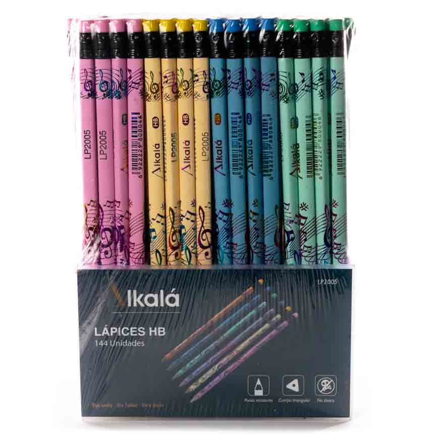 Lapiz negro multicolor LP2005 Alkala exhibidor de 144pcs