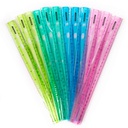 Regla colores transparentes 30cm Madison cajita de 12 pcs