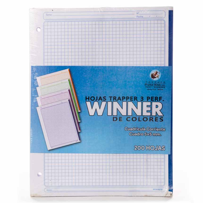 Hojas traper de 4 colores Winner 200h