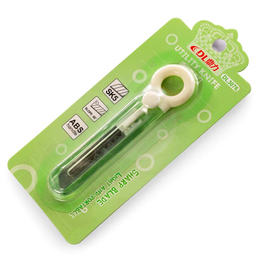 Estilete individual en blister, mango en forma moño
