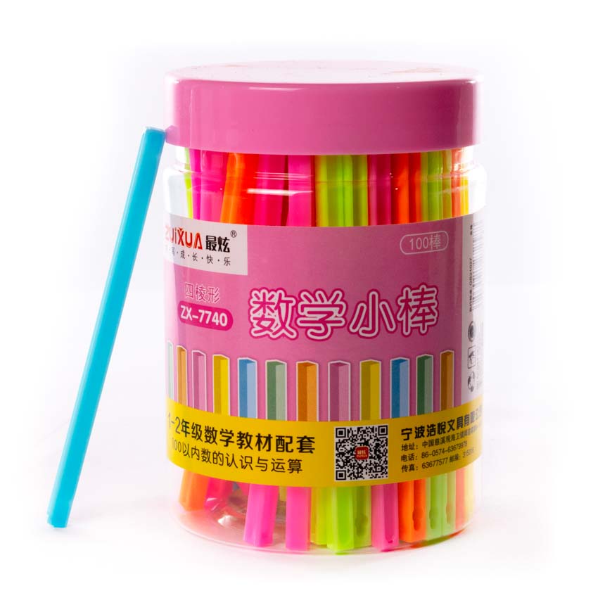 Palito de color para contar frasco de 100pcs