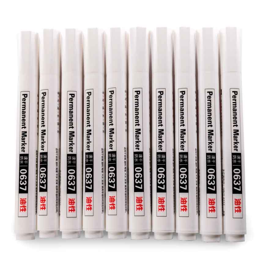 Marcador Permanente Blanco Zuixua de 10u
