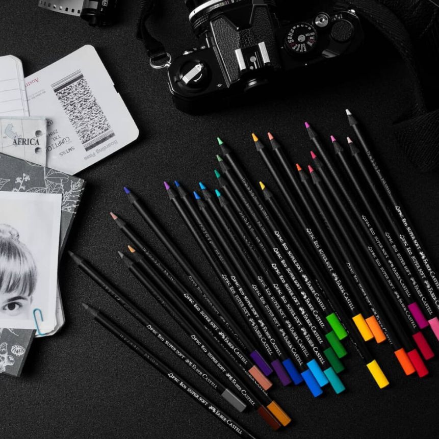 Color largo redondo Super Soft Faber Castell 72 colores + estuche de tela