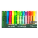 Resaltador jumbo 8 color pastel + 4 color neon La Selva de 12 colores