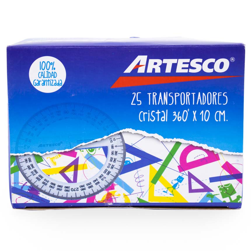 Transportador Artesco 360°x10CM de 25u