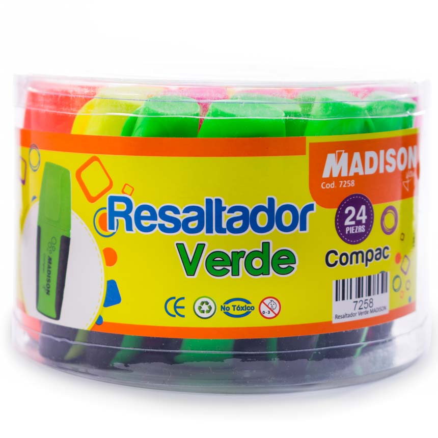 Resaltador Compac Madison de 4 Colores 24u