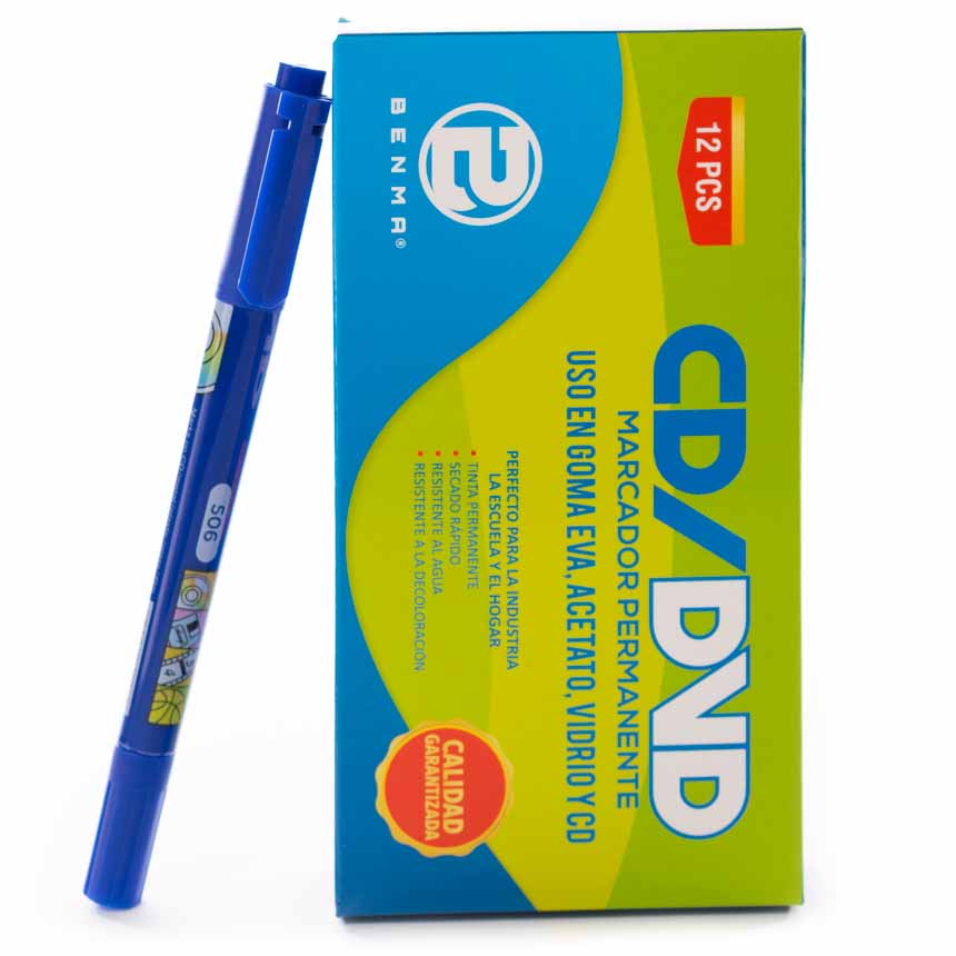 Marcador doble punta para CD/DVD Benma 12u